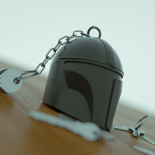 ThePrint3DBoy_Mandalorian_Keychain0001.png Star Wars - Mandalorian Keychain