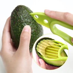 2.png STL file AVOCADO SLICER 3 IN 1 TOOL・3D printer design to download