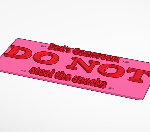 Game Room Sign 3D model preview