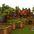 2.jpg MIDDLE AGES MEDIEVAL PEASANT FIELD TOWN TREES HOUSE TERRAIN 3D MODEL