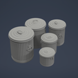 WW2TrashCanCombination2.png US Army Trash Can Set1/72 (32, 24, 16, 10 and 5Gals)