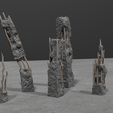 concrete-pilars2.png war games terrain broken concrete pillars 3D print model
