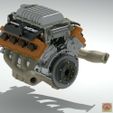 Hellcat_Render_14.jpg STL file DODGE SRT HELLCAT - ENGINE・3D printing template to download