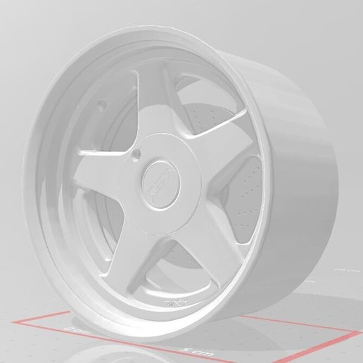1/64 Azev Style 5-Spoke Wheels with Brake Disc – Diecast Rim STL