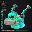 Bob-The-plumber-4.jpg Bob The Plumber - Dungeon Cleaning Inc - PRESUPPORTED - Illustrated and Stats - 32mm scale