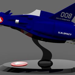 QF-3000E-Ghost-stand-01.jpg Free STL file Display Stand for QF-3000E Ghost (Unmanned Fighter-Bomber) Scale 1/72・Design to download and 3D print, joseblacksoul