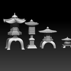 pagodas.jpg Fichier STL Décoration asiatique pour les jeux de table・Design pour imprimante 3D à télécharger