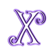 X_Ucase.stl Tinker Bell - cookie cutter alphabet cursive letters - set cookie cutter