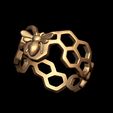 7.jpg Honeycomb Bee Statement Ring
