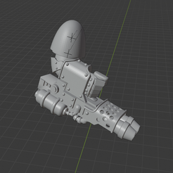 NewCanvas7.png STL-Datei One handed Heavy Flammer (Poseable) kostenlos・3D-druckbares Design zum herunterladen
