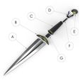 Mise-en-plan1.jpg Boromir's dagger with scabbard - LOTR - THE HOBBIT - UNITED CUTLERY