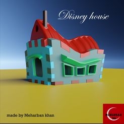 disney-house.png Archivo STL La casa de Disney・Diseño para descargar y imprimir en 3D