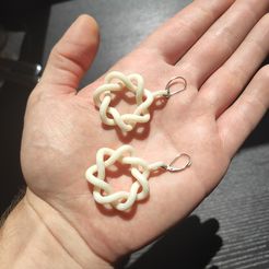 IMG_20210723_135106.jpg STL file Knot Earrings・3D printer model to download