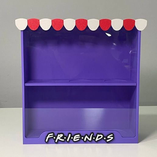 5.jpg Friends  Display Shelf with Sliding Glass – 205x205 mm – 3D Printable