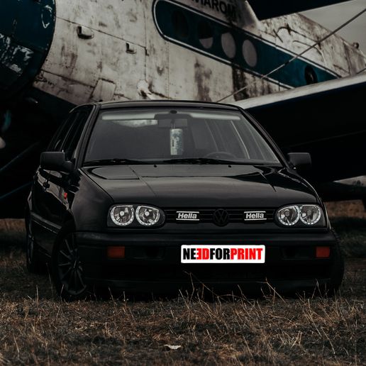 VWゴルフIII（Mk3）Hella製フォグランプ取付キット 🏌️ VW Golf Mk3 HELLA Grille Projector Style Covers – Decorative