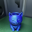cat-pot4.png Cat Planter STL File, 3D Printable Cat-Shaped Pot, Animal Planter Model for Succulents