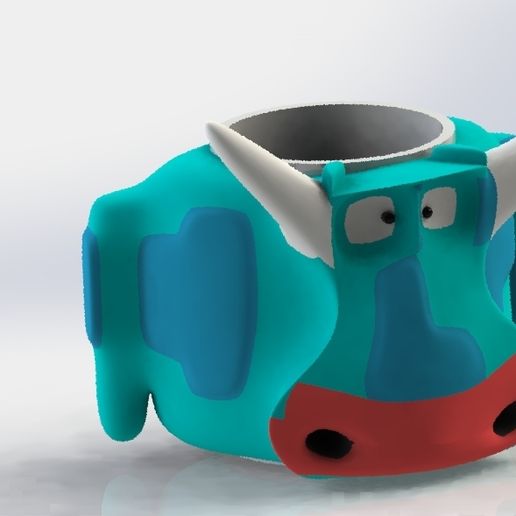 preview.JPG Robo cow pen holder or vase