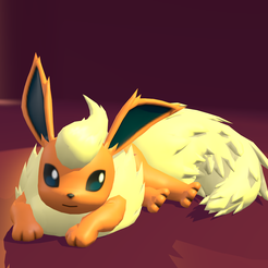 Render1.png Lying down Flareon Sculpt