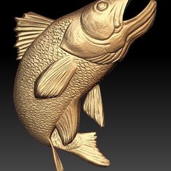 Free STL file salmon trout fish cnc router art 🐠・3D printing