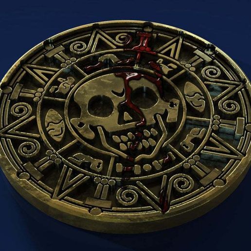 Medallion_crop.jpg STL-Datei Aztec Gold Drink Coaster kostenlos herunterladen • 3D-druckbares Modell, TJDesigns