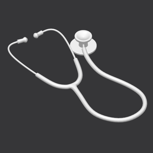 3D Printable Stethoscope Model – Realistic Medical Stethoscope STL for Doctors & Students