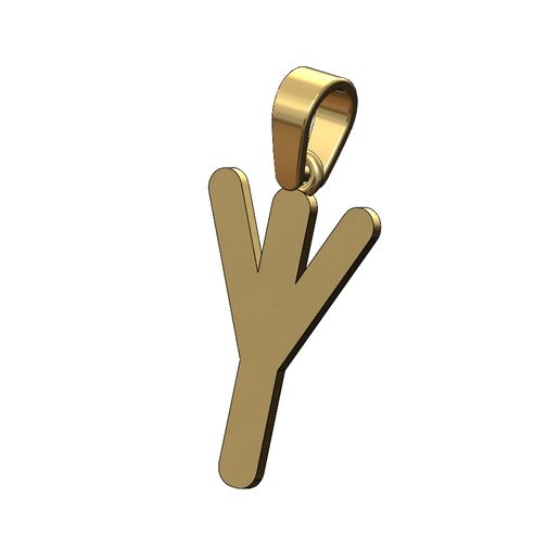 Algiz-viking-runes-alphabet-pendant-bail-00.jpg Algiz viking runes initials alphabet pendant charm bail 3D print model