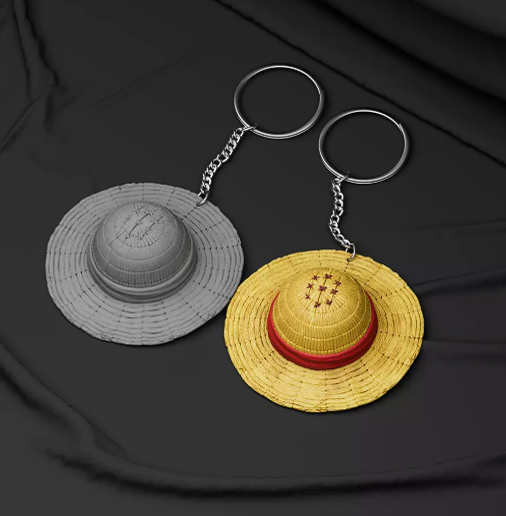 Luffy Straw Hat Keychain from One Piece print model