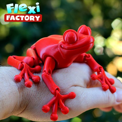 Frog_05.jpg Файл STL Симпатичная лягушка с флекси-принтом・Модель 3D-принтера для скачивания, FlexiFactory