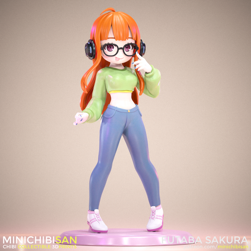 Futaba Sakura - Cute Daily Hacker Mode - Persona Game Figure - 3D Printing