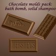 ChocolateIMG.jpg Chocolate bars molds pack: BATH BOMB, SOLID SHAMPOO