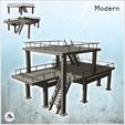 1-PREM.jpg Modern Metal Industrial Platform with Floor and Stairs (32) - Modern WW2 WW1 World War Diaroma Wargaming RPG Mini Hobby