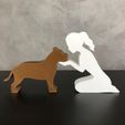 WhatsApp-Image-2023-01-16-at-17.34.53.jpeg Girl and her Pit bull (tied hair) for 3D printer or laser cut