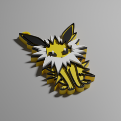 Jolteon.png STL file Jolteon Key Ring・Model to download and 3D print