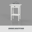 HEMNES NIGHTSTAND DOLLHOUSE MINIATURE 1:12 SCALE IKEA -INSPIRED HEMNES NIGHTSTAND MINIATURE FURNITURE 3D MODEL