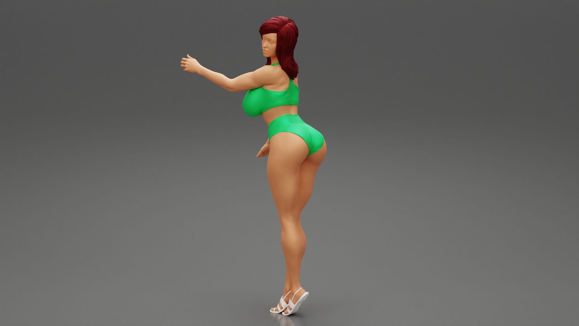 GIRL-05.jpg Fichier STL Femme brune sexy posant et ouvrant une fenêtre Modèle d'impression 3D・Modèle pour impression 3D à télécharger, 3DGeshaft