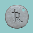 ruenscape kc 1.png Runescape Symbol - Rune - STL Keychain