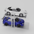 3.png Double-Level Car Lift for 1/64 Scale – Elevator Style Look | STL STEP FBX | 3D Print Files (Digital Download)