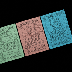 triopok4.png STL file Pokémon Classic Cards・Model to download and 3D print
