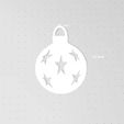 Ornament11-2.jpg Round Ornament with Stars, Christmas Tree Decor, Holiday Decor, Pendant