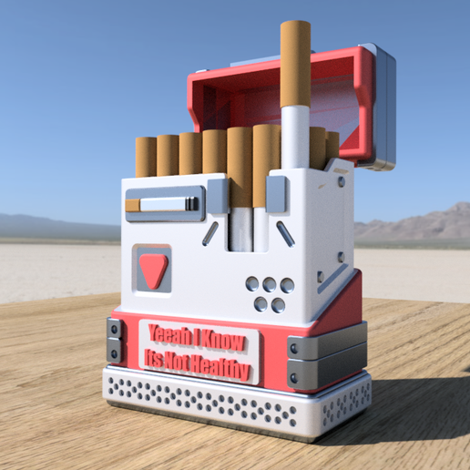 cyberpunk cigarette case 🚬 Cyberpunk Cigarette Case [3D Model STL]・ 3D File for ・Cults