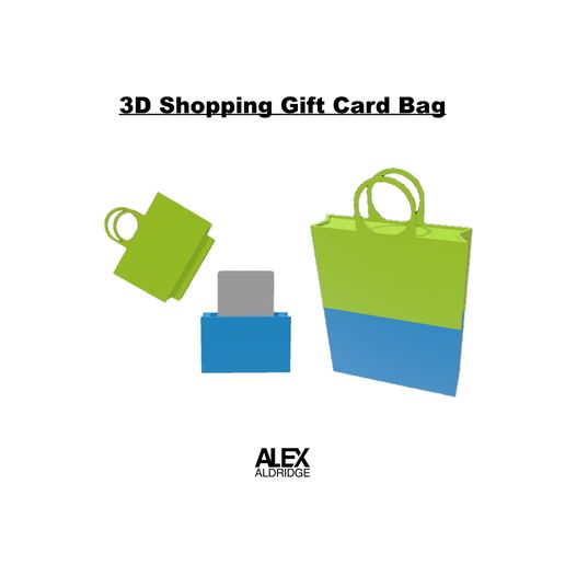 3D Shopping Gift Card Cash Bag 3D model