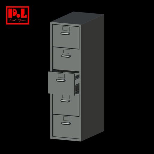 🗄️ Tall filing cabinet 2・ STL File for 3D printing・Cults