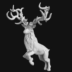 1_00000.jpg STL file Stag 3D Printing Model・3D printable model to download, AniFigs