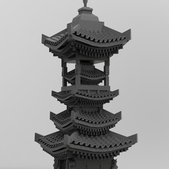 untitled.2199.png Archivo OBJ Torre china estilizada 5・Modelo para descargar y imprimir en 3D, aramar