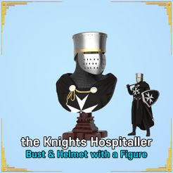 KH-1.jpg the Knights Hospitaller Bust & Helmet with a figure