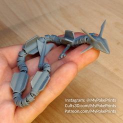 IMG_20220220_001208-copy.jpg Download STL file Articulated Rayquaza Flexible Pokemon Dragon • Model to 3D print, Mypokeprints