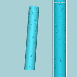 e.png STL-Datei Textur-Rolle 44 Biene Negativ - Fondant Dekoration Maker・Modell für 3D-Drucker zum Herunterladen