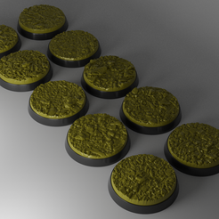 32mm-overview.png 10x 32mm base with crumbled ruins ground