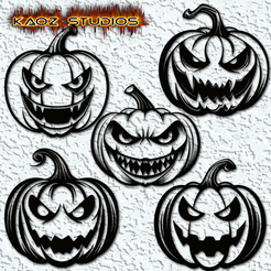 project_20231003_2024135-01.png Fichier STL Pumpkin Wall Art Pack Halloween Wall Art Jack o Lanterns Bundle・Idée pour impression 3D à télécharger
