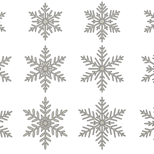 copos de nieve png 3d